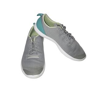 Under Armour Youth Gray Green White Athletic Shoes 4501138-313 Size 6Y